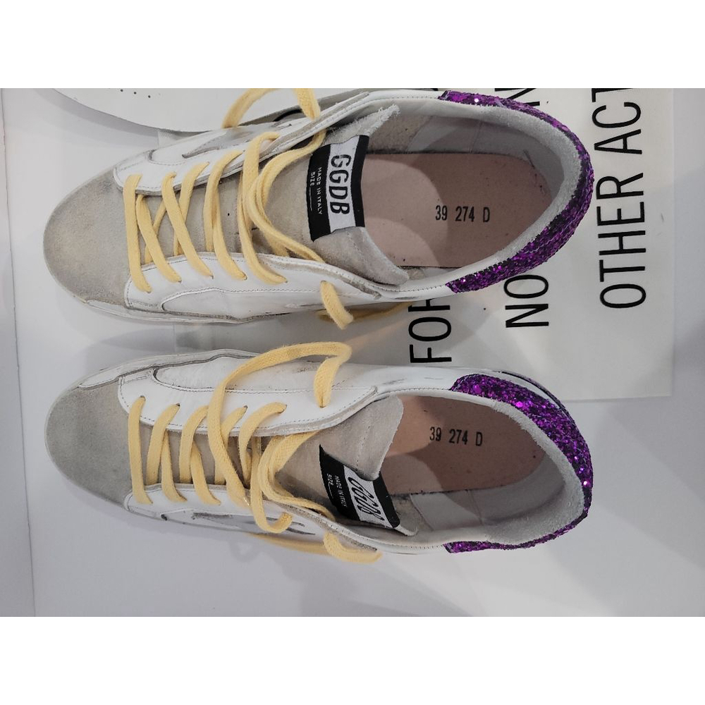 Golden Goose Sneakers, Glitter, Silver Star, 39, Like New - Picture 11 of 12
